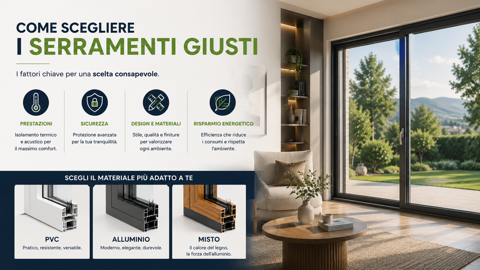 Come scegliere i serramenti giusti per la propria abitazione